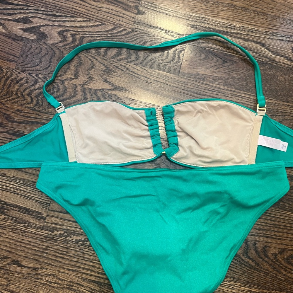 Victoria's Secret Emerald Green Bikini Set with Gold Hardware- stunning & unique - Picture 6 of 7